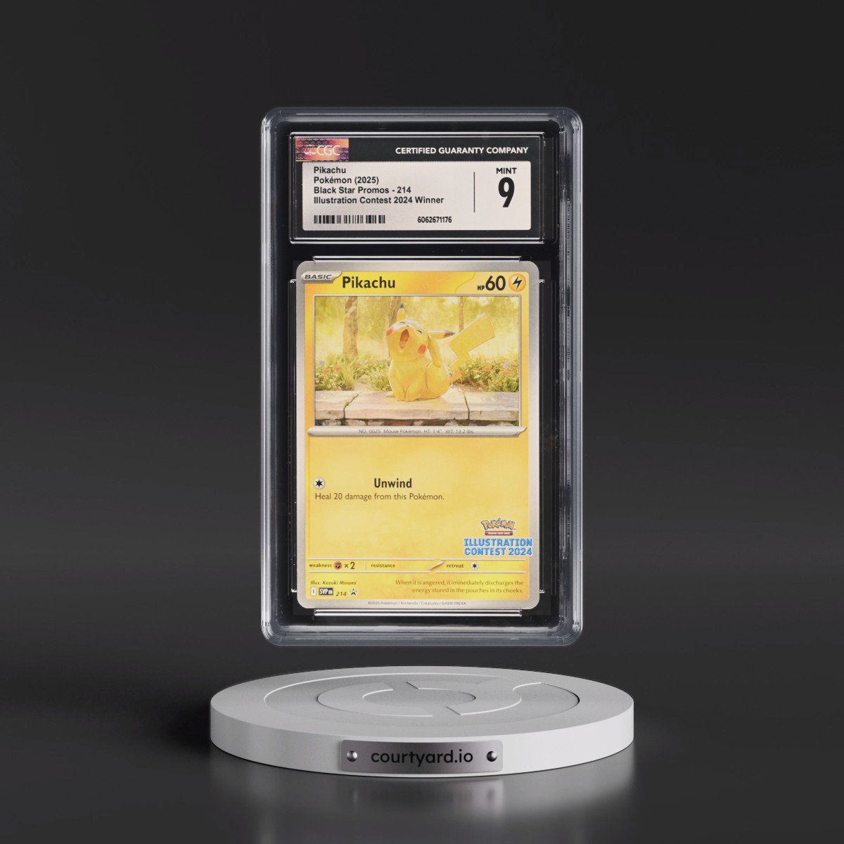 2023 Black Star Promos - Scarlet & Violet SVP EN #214 Pikachu - Illustration Contest 2024 Winner (CGC 9 MINT)