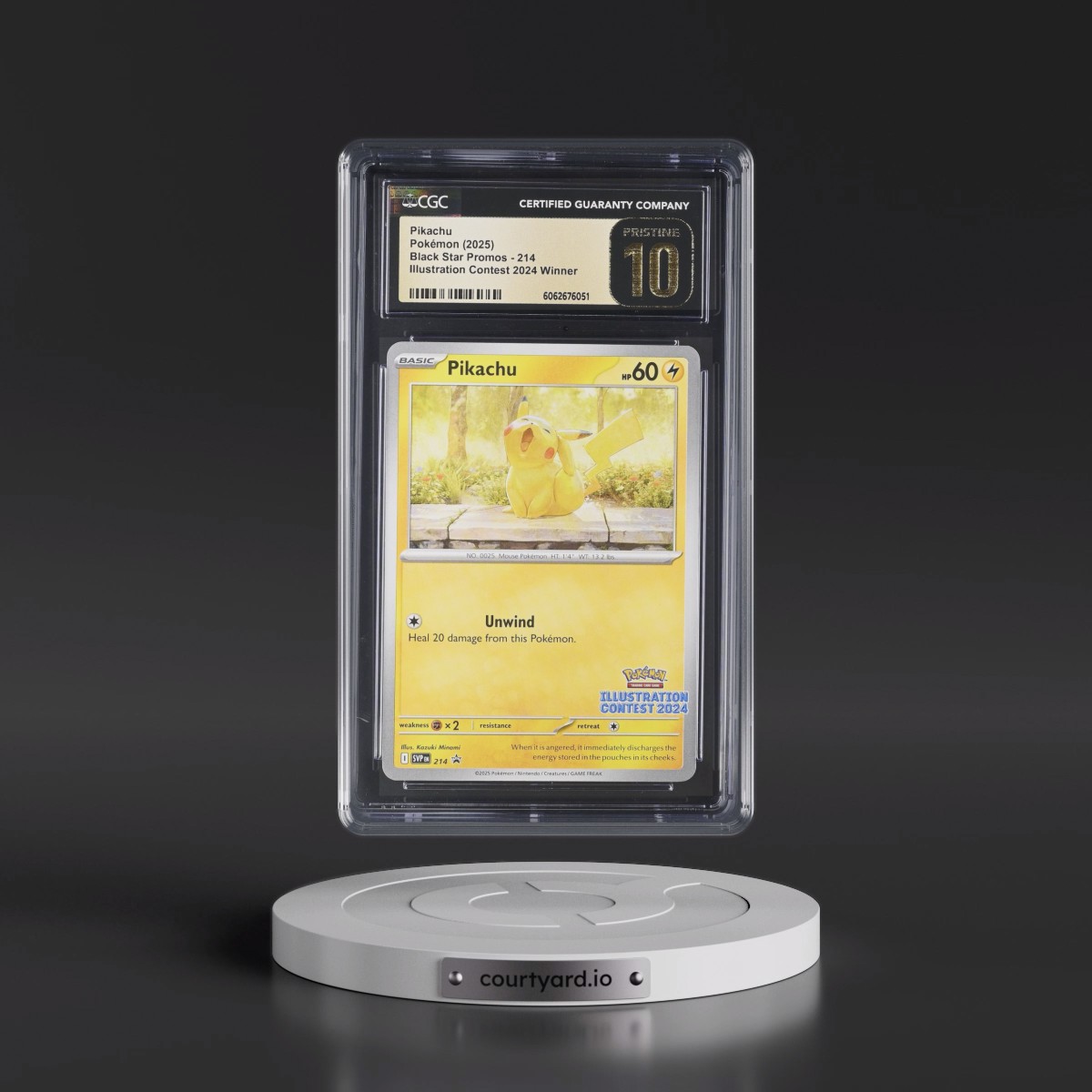 2023 Black Star Promos - Scarlet & Violet SVP EN #214 Pikachu - Illustration Contest 2024 Winner (CGC 10 PRISTINE)