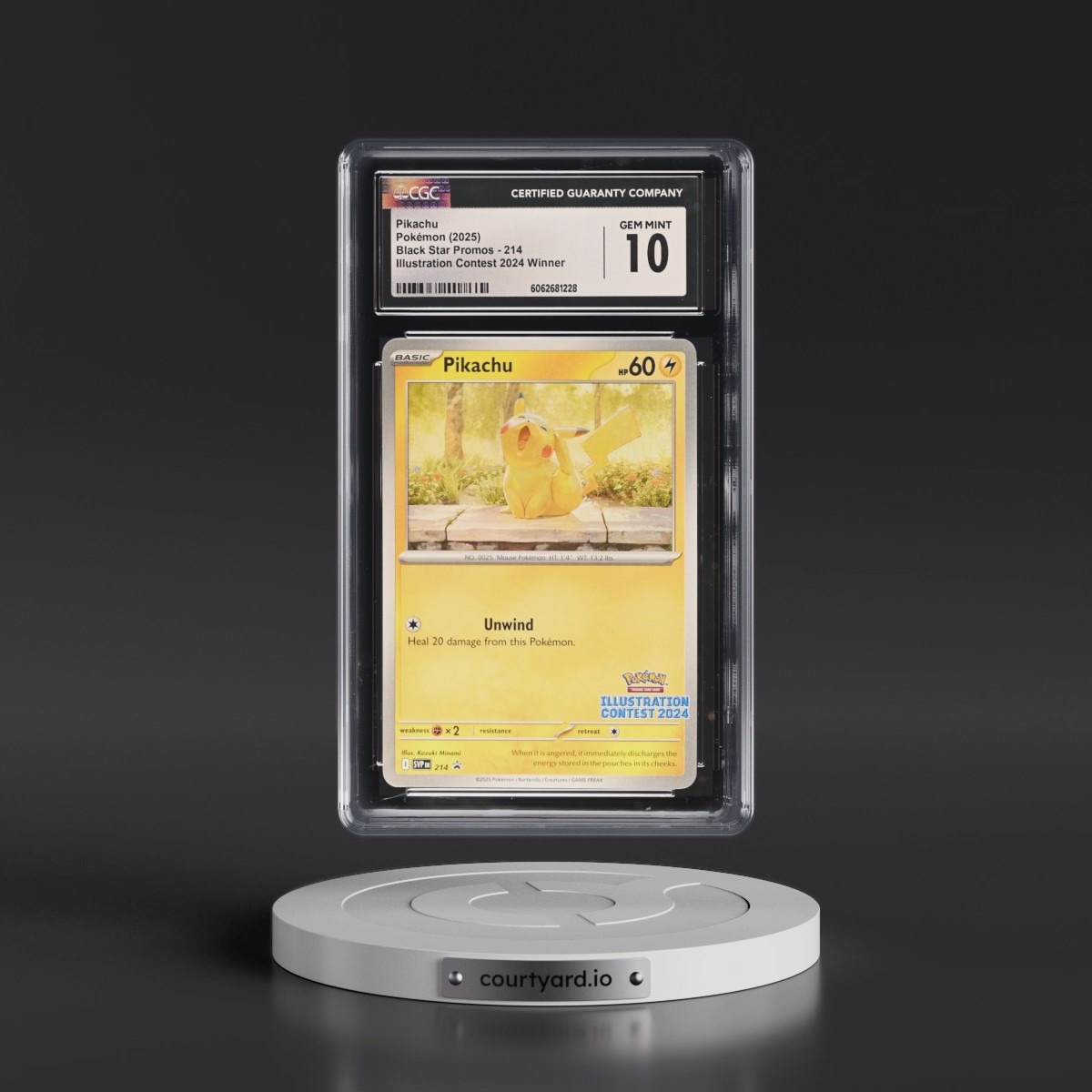 2023 Black Star Promos - Scarlet & Violet SVP EN #214 Pikachu - Illustration Contest 2024 Winner (CGC 10 GEM MINT)