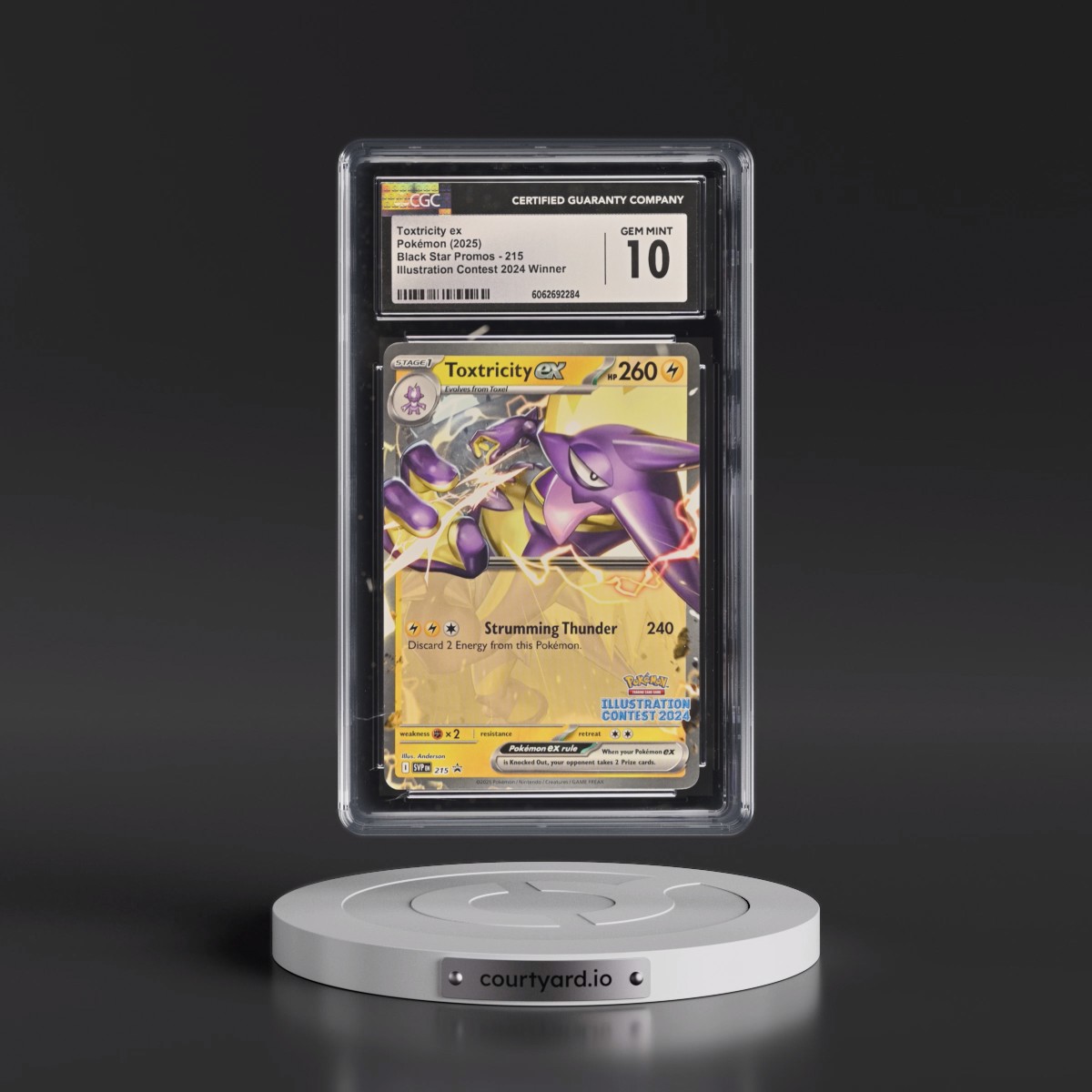 2023 Black Star Promos - Scarlet & Violet SVP EN #215 Toxtricity ex - Illustration Contest 2024 Winner (CGC 10 GEM MINT)