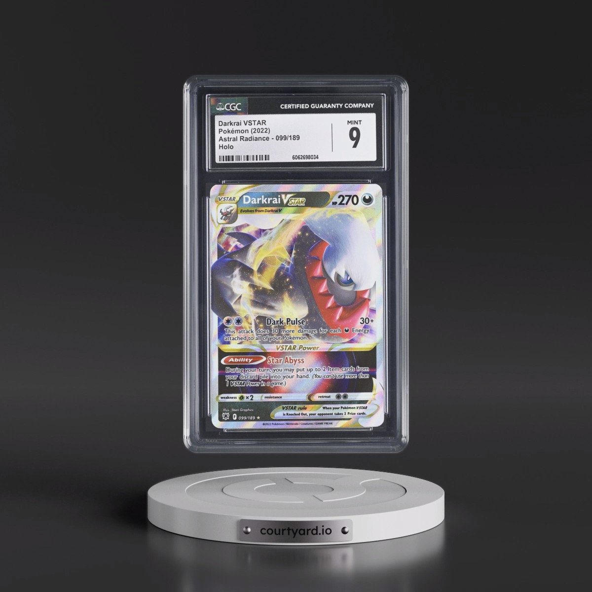 Astral Radiance #099/189 Darkrai VSTAR - Holo (CGC 9 MINT)