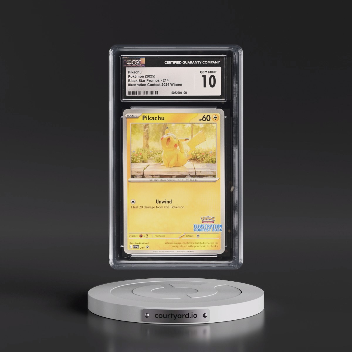 2023 Black Star Promos - Scarlet & Violet SVP EN #214 Pikachu - Illustration Contest 2024 Winner (CGC 10 GEM MINT)
