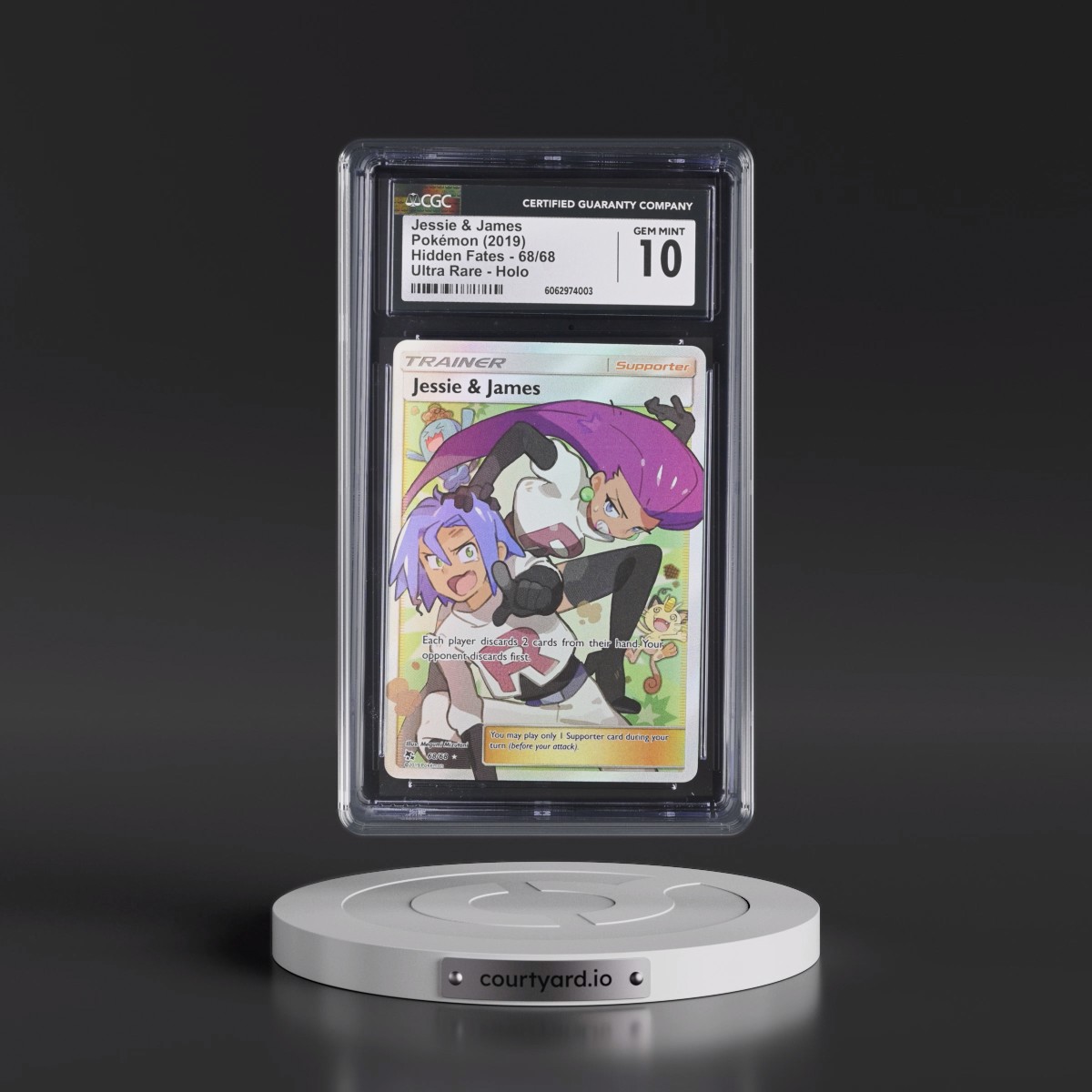2019 Hidden Fates #68/68 Jessie & James - Ultra Rare Holo (CGC 10 GEM MINT)