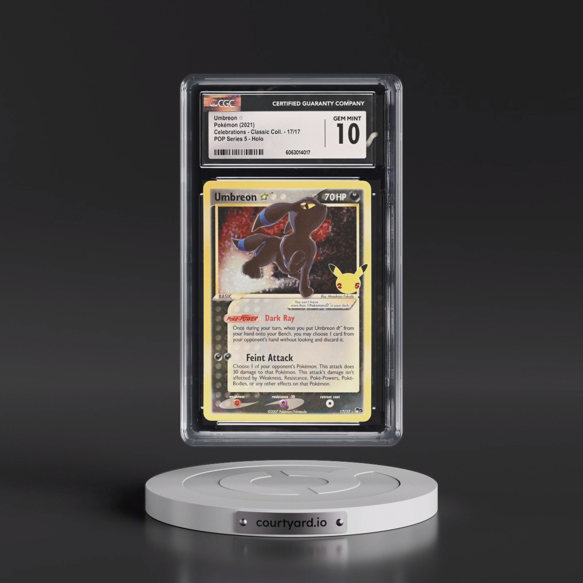 2021 Celebrations - Classic Collection #17/17 Umbreon â?? - POP Series 5 Holo (CGC 10 GEM MINT)