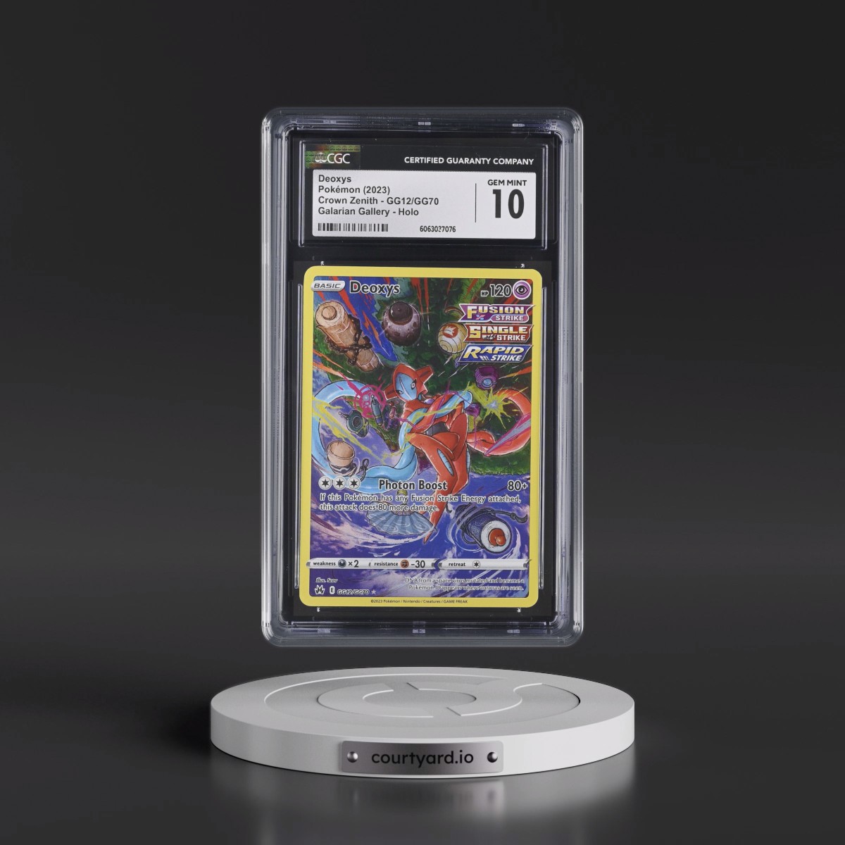 2023 Crown Zenith #GG12/GG70 Deoxys - Galarian Gallery Holo (CGC 10 GEM MINT)