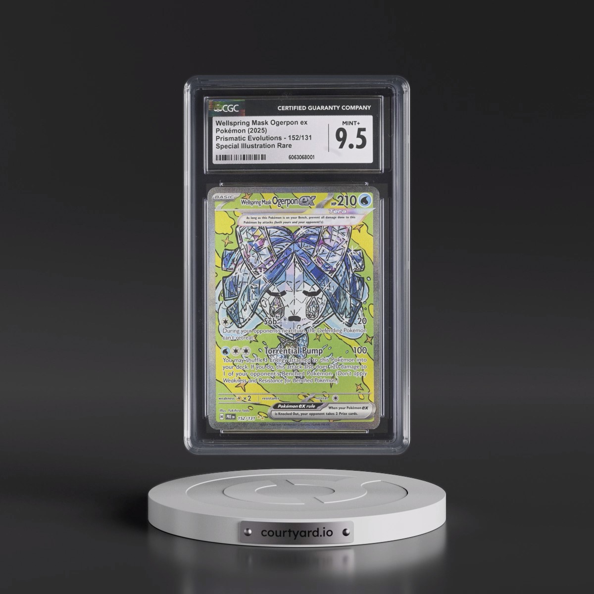 2024 Prismatic Evolutions - PRE EN #152/131 Wellspring Mask Ogerpon ex - Special Illustration Rare (Holo) (CGC 9.5 MINT+)