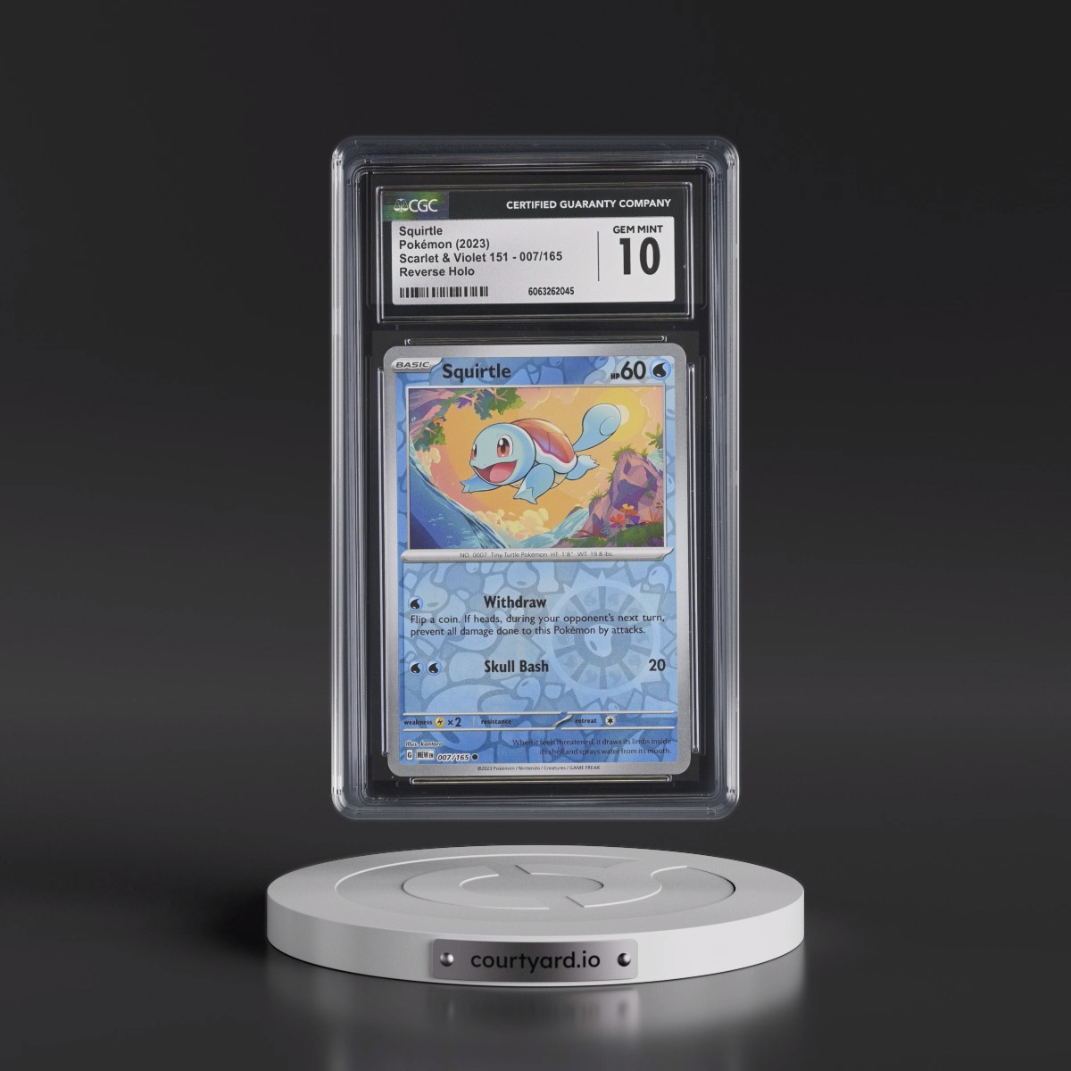 2023 Scarlet & Violet 151 - MEW EN #007/165 Squirtle - Reverse Holo (CGC 10 GEM MINT)
