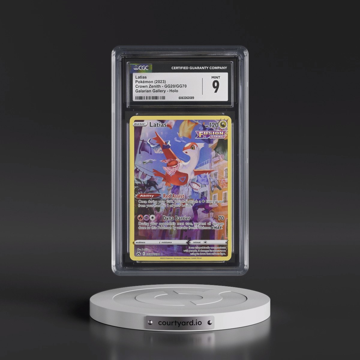 2023 Crown Zenith #GG20/GG70 Latias - Galarian Gallery Holo (CGC 9 MINT)