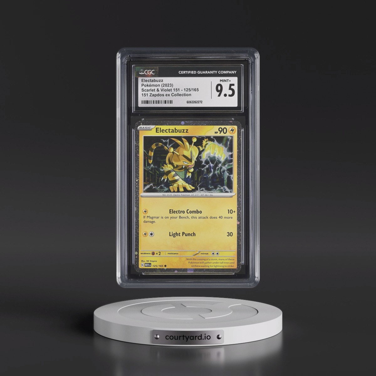 2023 Scarlet & Violet 151 - MEW EN #125/165 Electabuzz - 151 Zapdos ex Collection (Cosmos Holo) (CGC 9.5 MINT+)