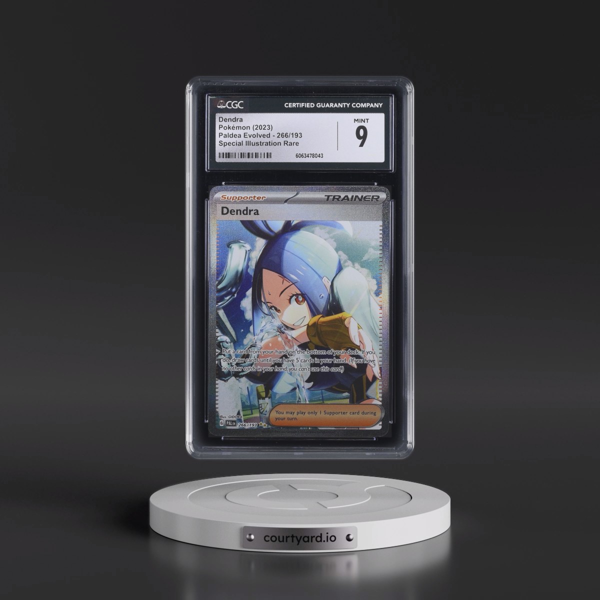 2023 Paldea Evolved - PAL EN #266/193 Dendra - Special Illustration Rare (Holo) (CGC 9 MINT)