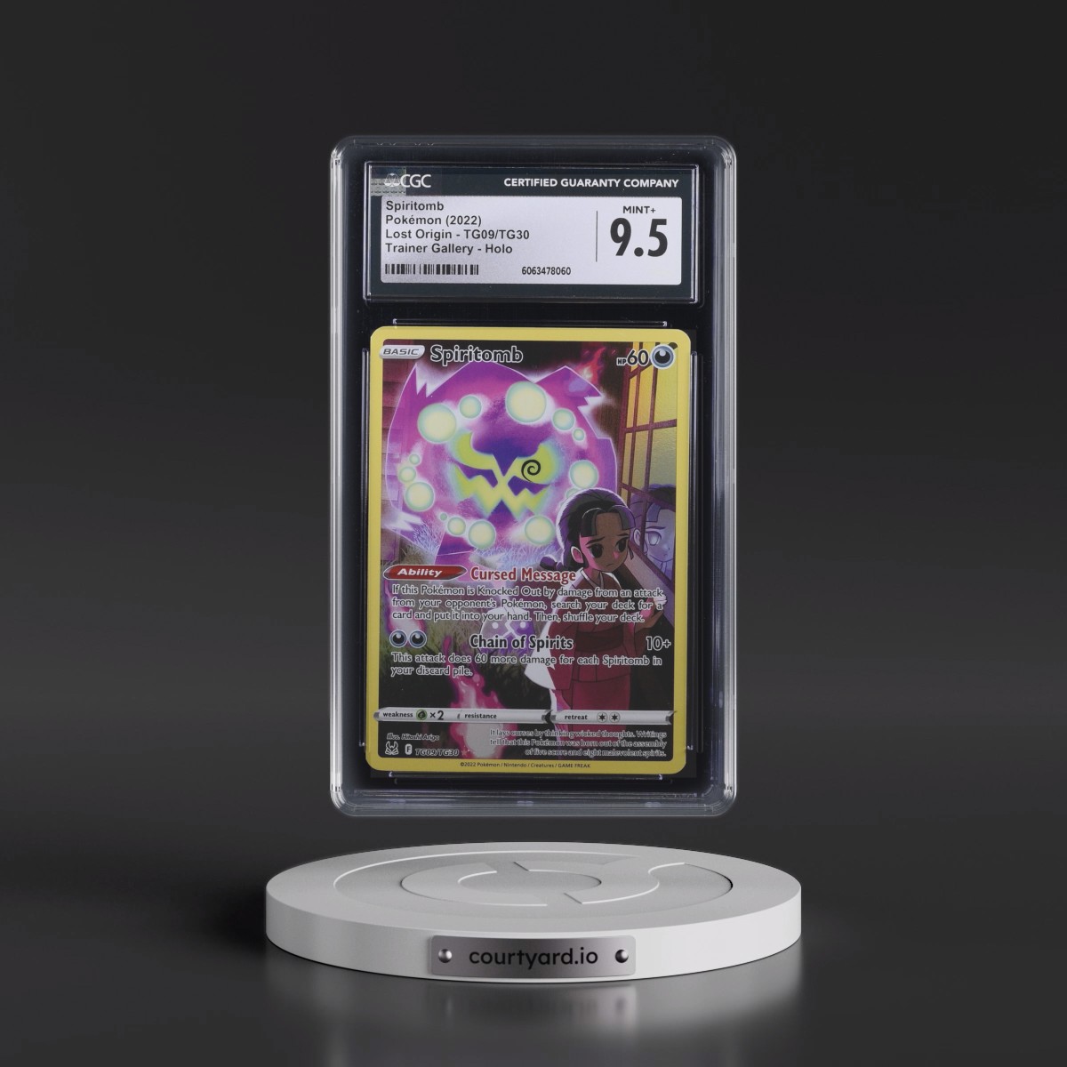2022 Lost Origin #TG09/TG30 Spiritomb - Trainer Gallery Holo (CGC 9.5 MINT+)