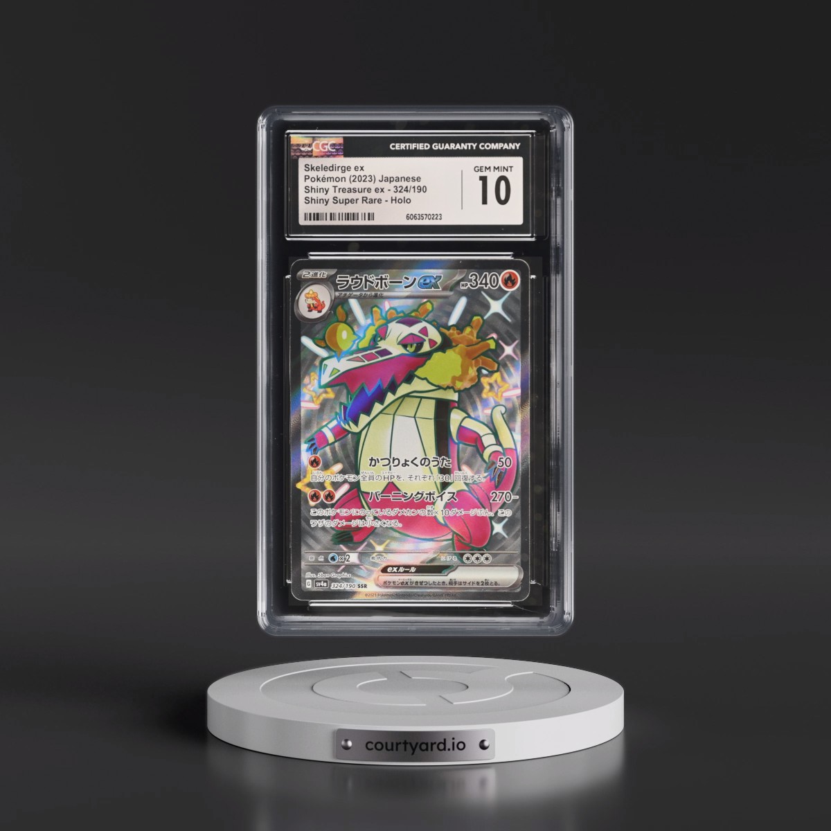 2023 Shiny Treasure ex #324/190 Skeledirge ex - Shiny Super Rare Holo (CGC 10 GEM MINT)