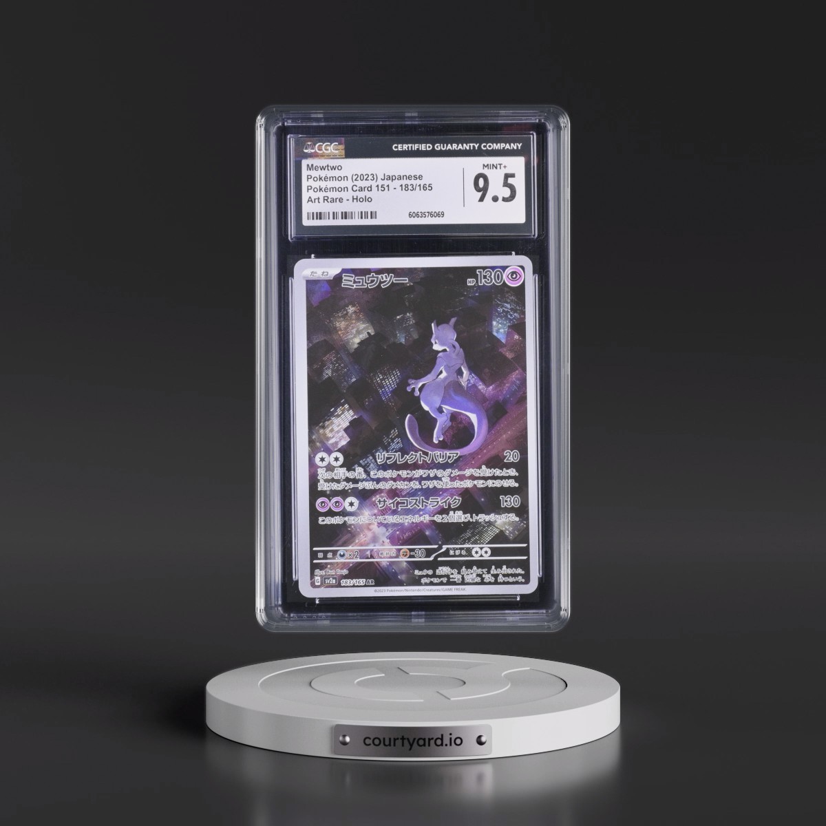 2023 Pokémon Card 151 #183/165 Mewtwo - Art Rare Holo (CGC 9.5 MINT+)