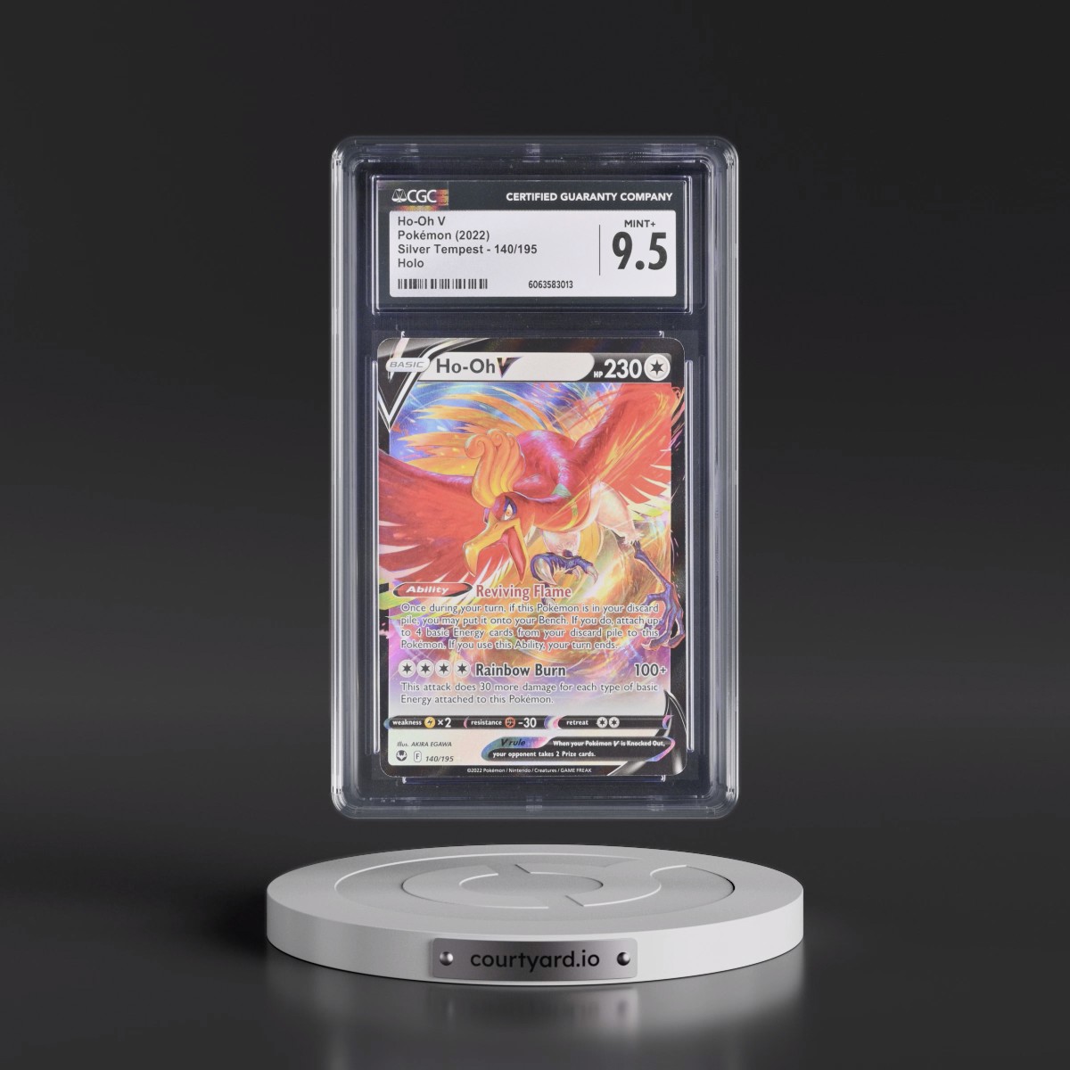 2022 Silver Tempest #140/195 Ho-Oh V - Holo (CGC 9.5 MINT+)