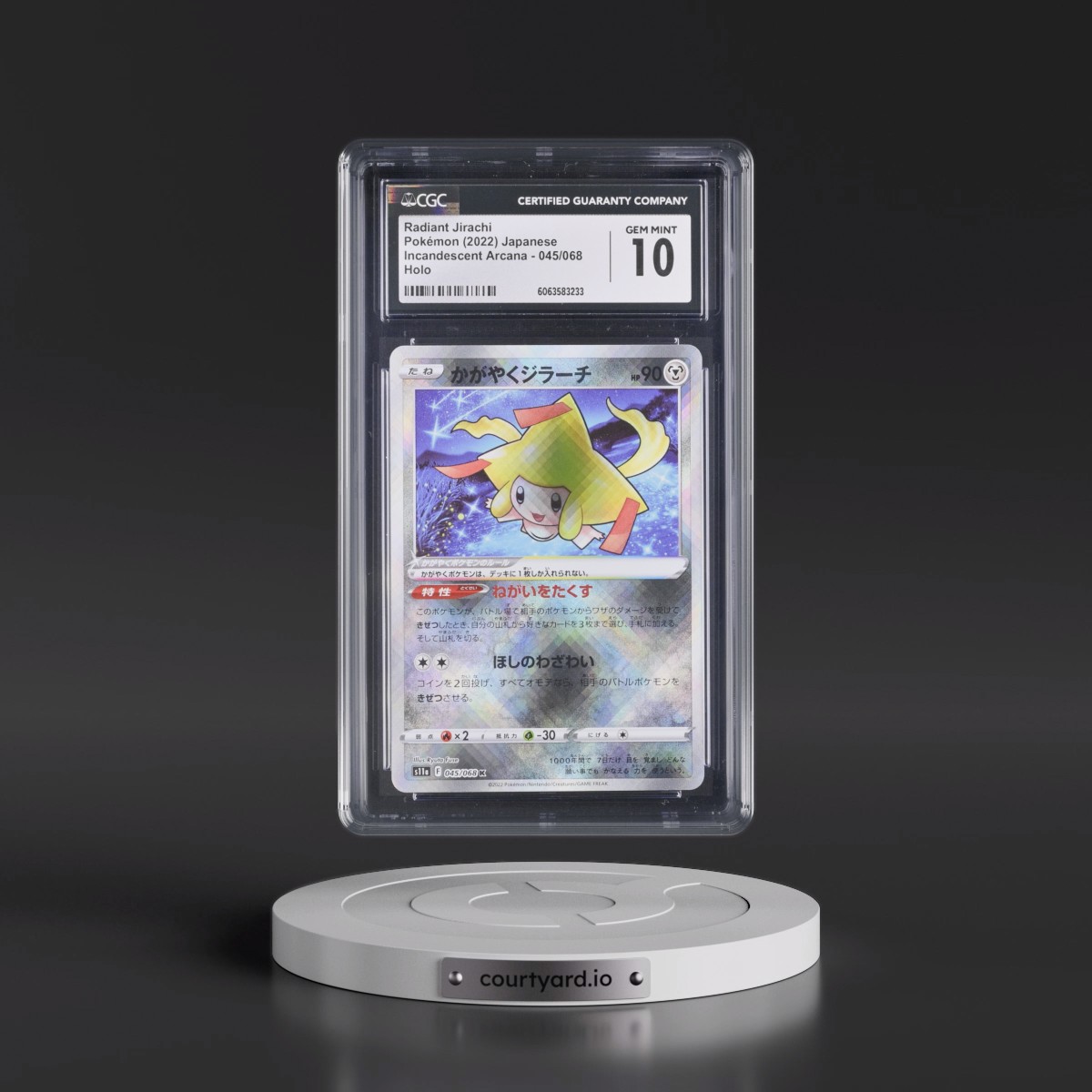 2022 Incandescent Arcana #045/068 Radiant Jirachi - Holo (CGC 10 GEM MINT)