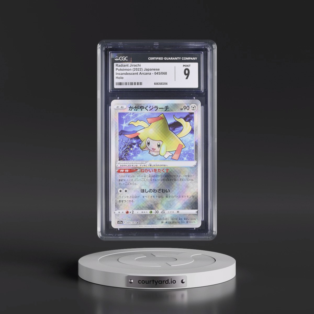 2022 Incandescent Arcana #045/068 Radiant Jirachi - Holo (CGC 9 MINT)