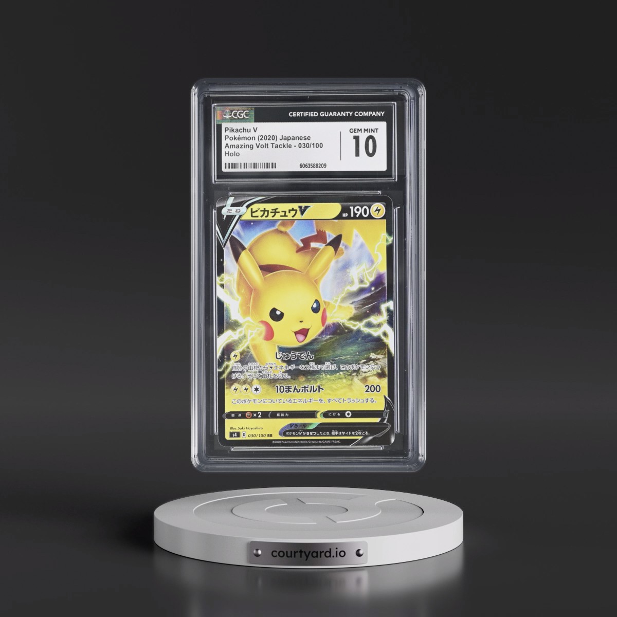 2020 Amazing Volt Tackle #030/100 Pikachu V - Holo (CGC 10 GEM MINT)