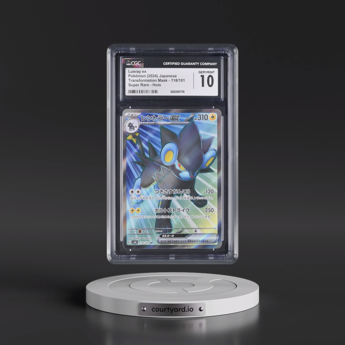 2024 Transformation Mask Luxray ex - Super Rare Holo #118/101 CGC 10