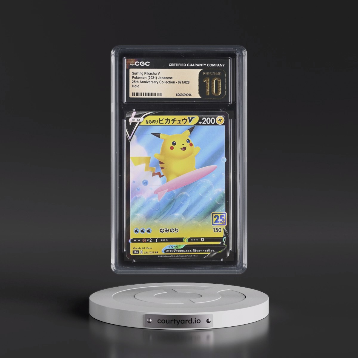 2021 25th Anniversary Collection #021/028 Surfing Pikachu V - Holo (CGC 10 PRISTINE)