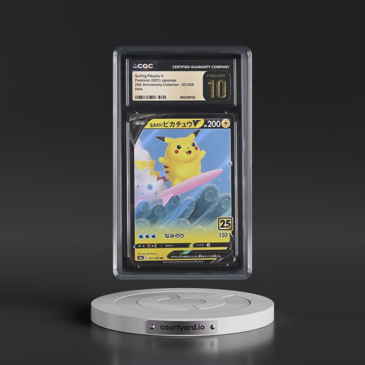 2021 25th Anniversary Collection #021/028 Surfing Pikachu V - Holo (CGC 10 PRISTINE)
