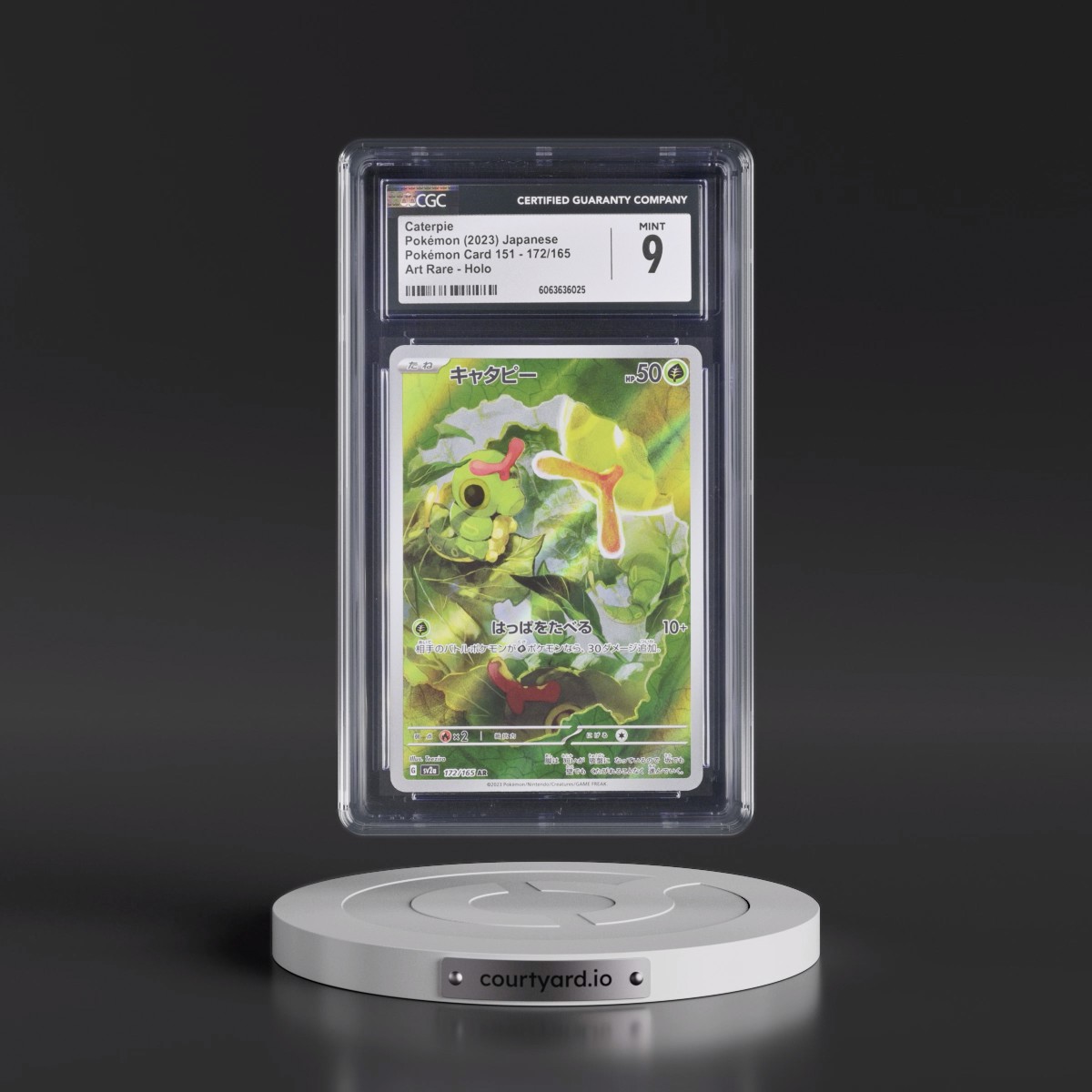 2023 Pokémon Card 151 Caterpie - Art Rare Holo #172/165 CGC 9