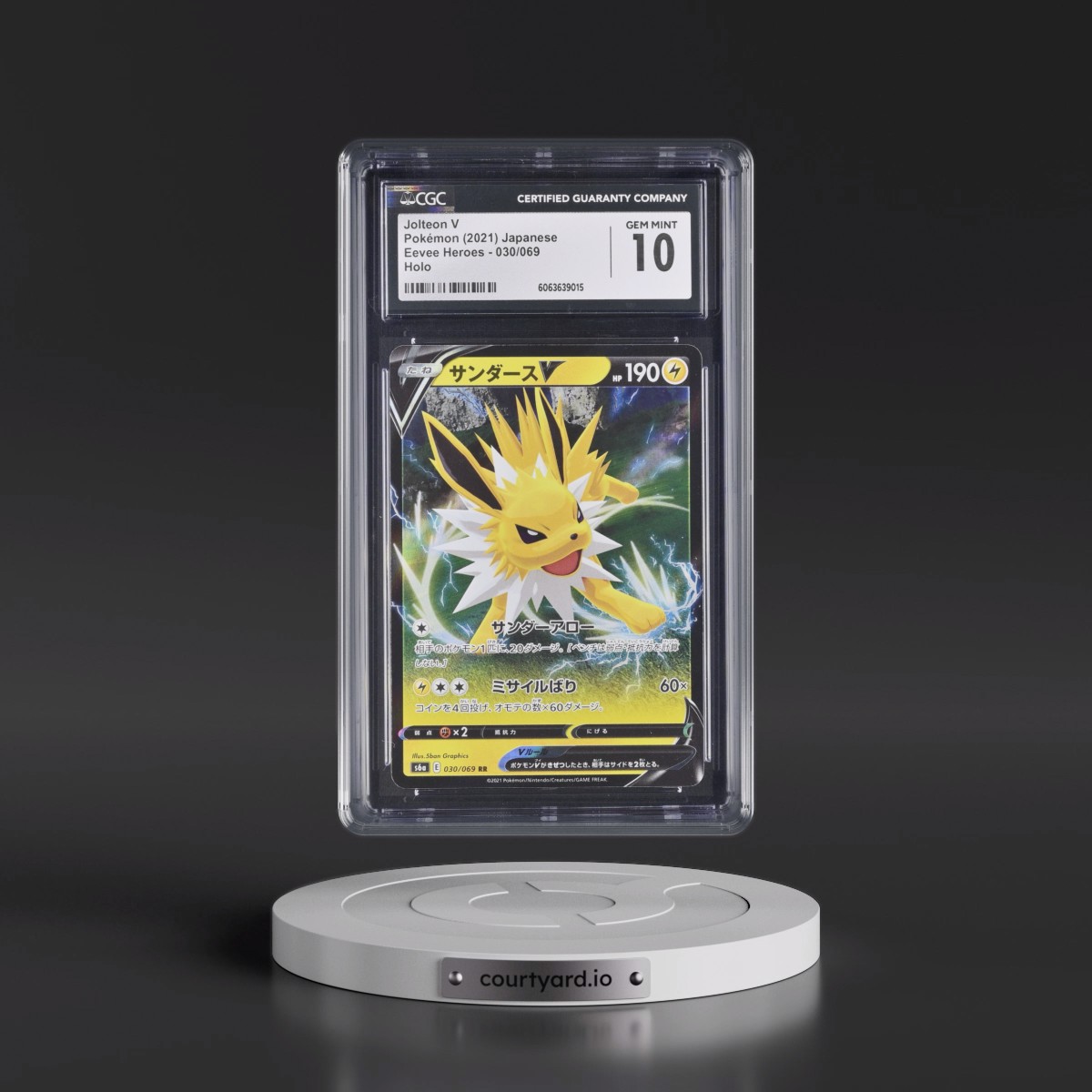 2021 Eevee Heroes #030/069 Jolteon V - Holo (CGC 10 GEM MINT)