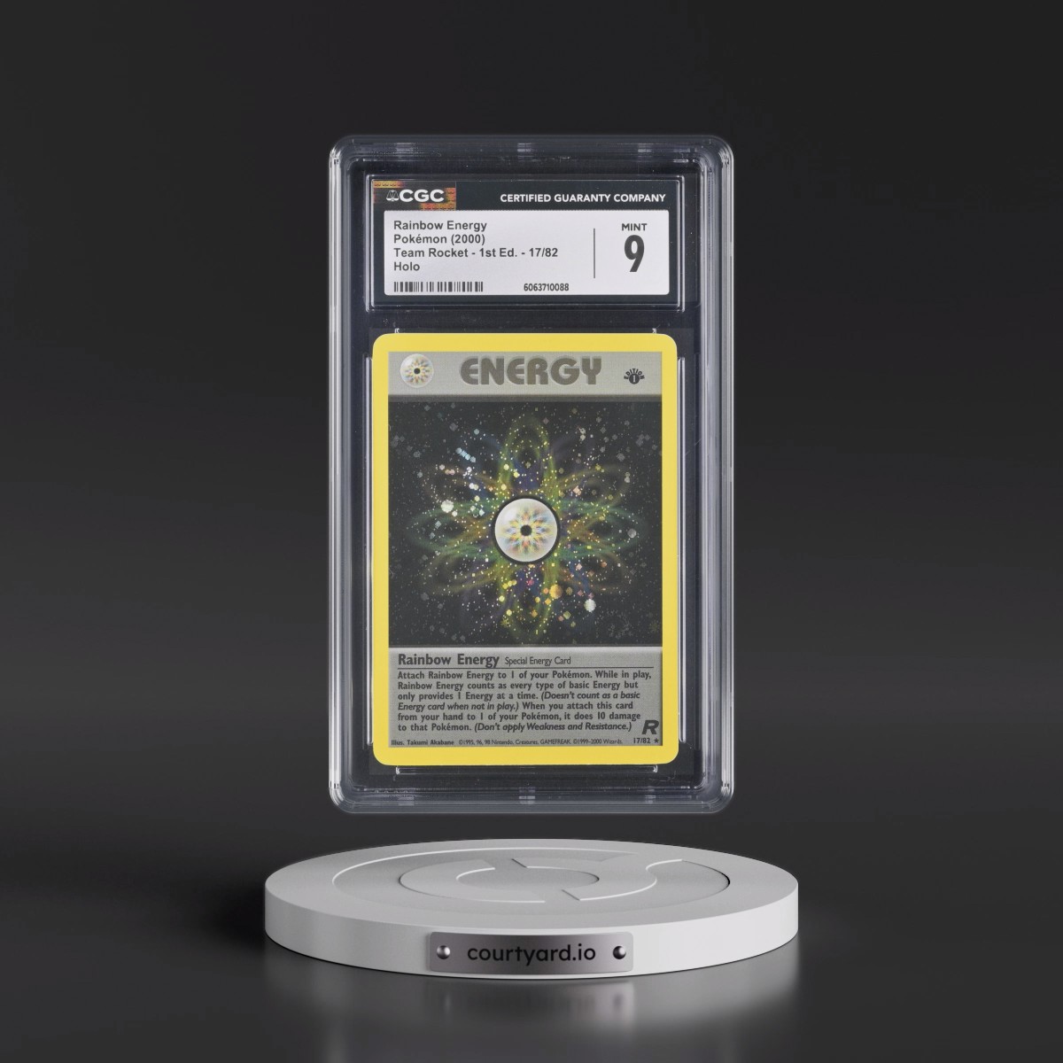 2000 Team Rocket #17/82 Rainbow Energy - 1st Edition Holo (CGC 9 MINT)