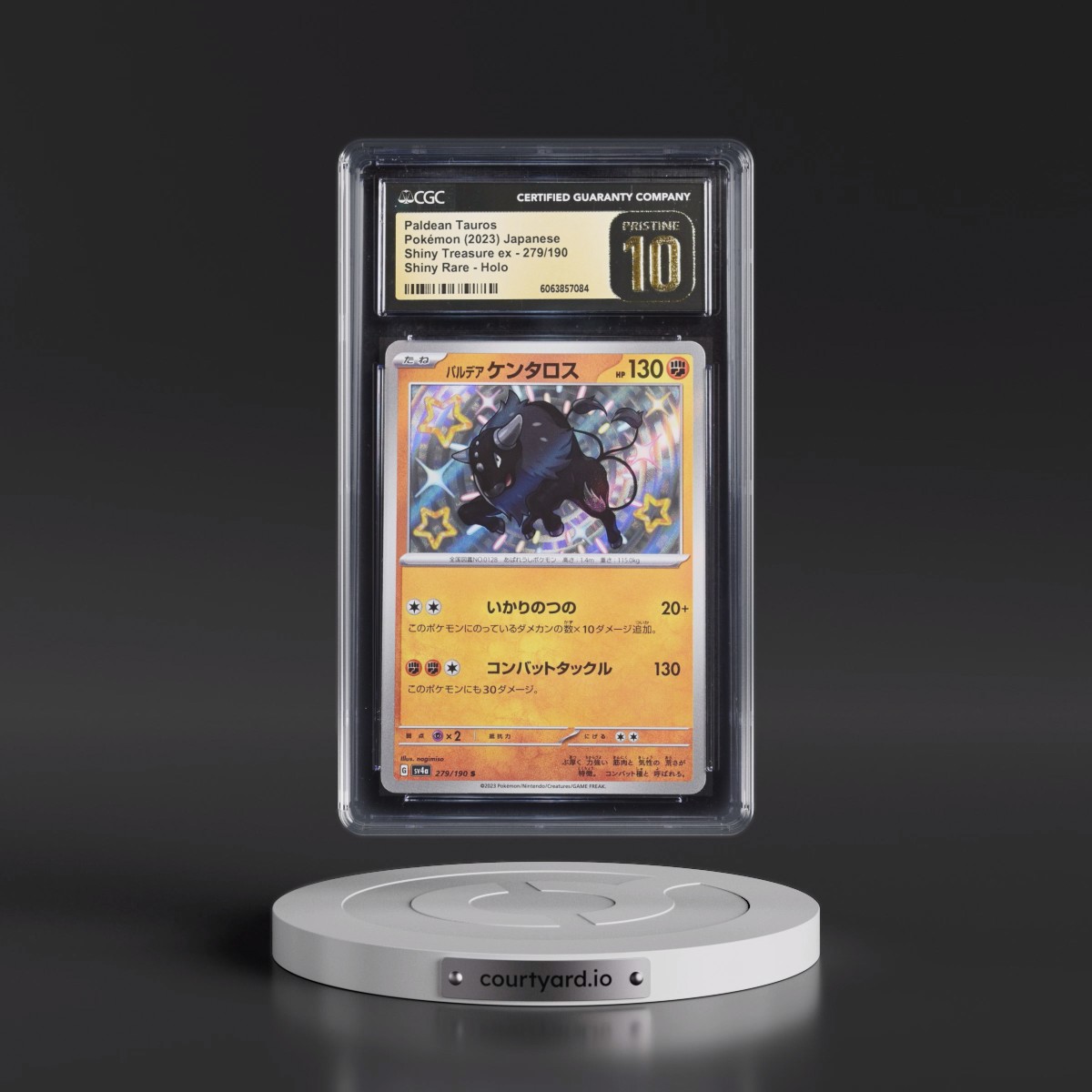 2023 Shiny Treasure ex #279/190 Paldean Tauros - Shiny Rare Holo (CGC 10 PRISTINE)