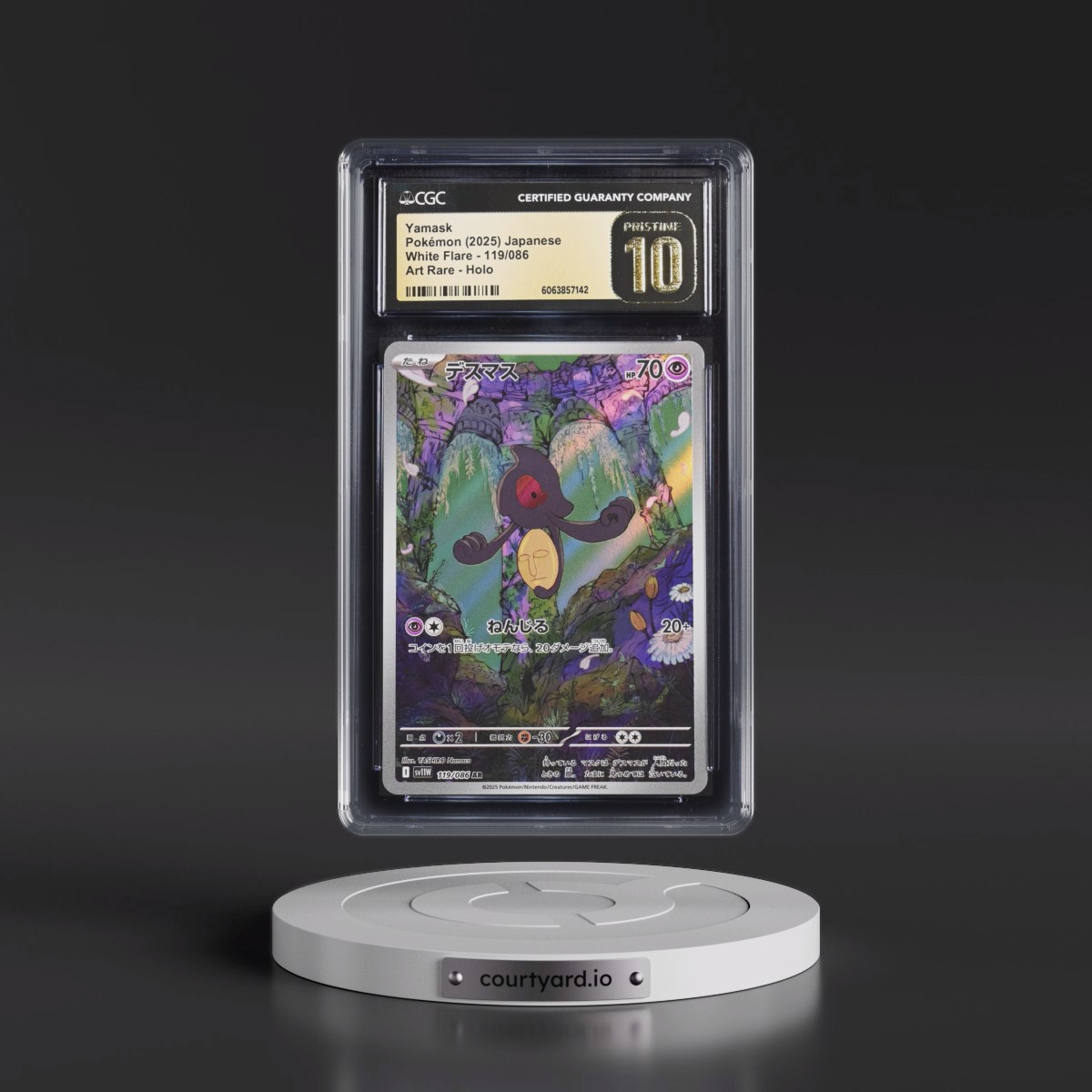 2025 White Flare - sv11W #119/086 Yamask - Art Rare Holo (CGC 10 PRISTINE)