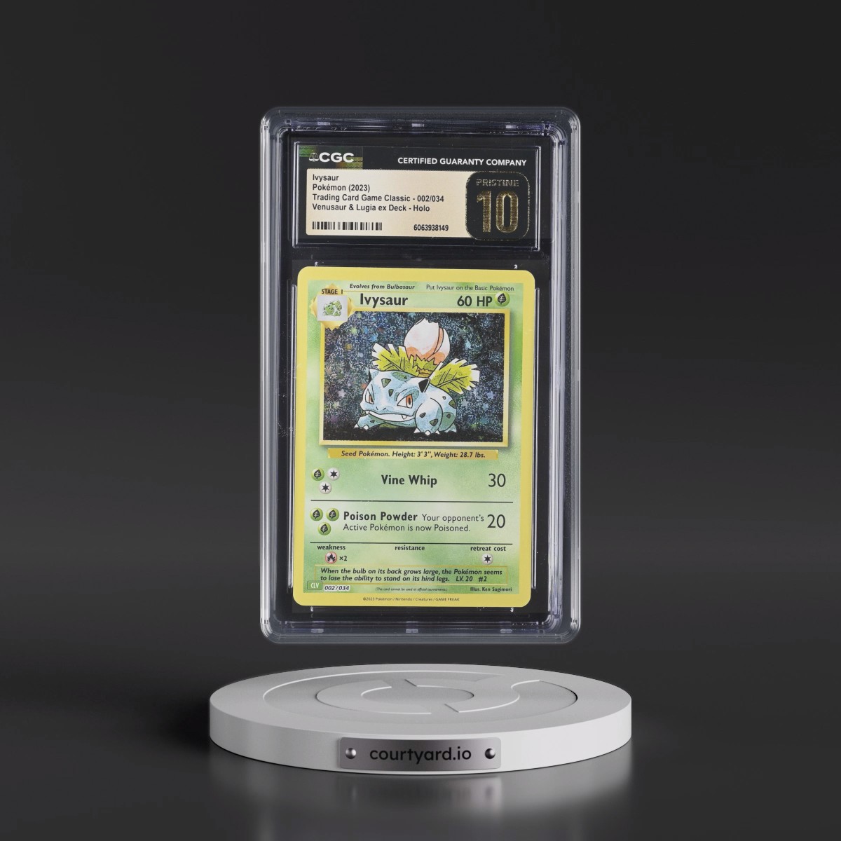 2023 Trading Card Game Classic - CLV, CLC, CLB #002/034 Ivysaur - Venusaur & Lugia ex Deck - CLV Holo (CGC 10 PRISTINE)
