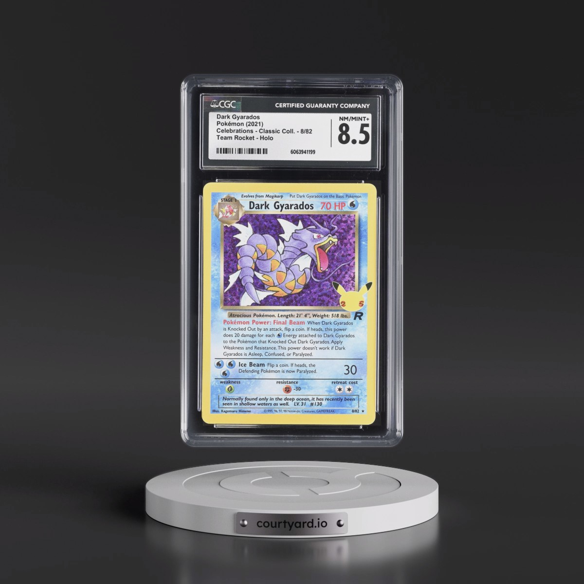 2021 Celebrations - Classic Collection #8/82 Dark Gyarados - Team Rocket Holo (CGC 8.5 NM-MT+)
