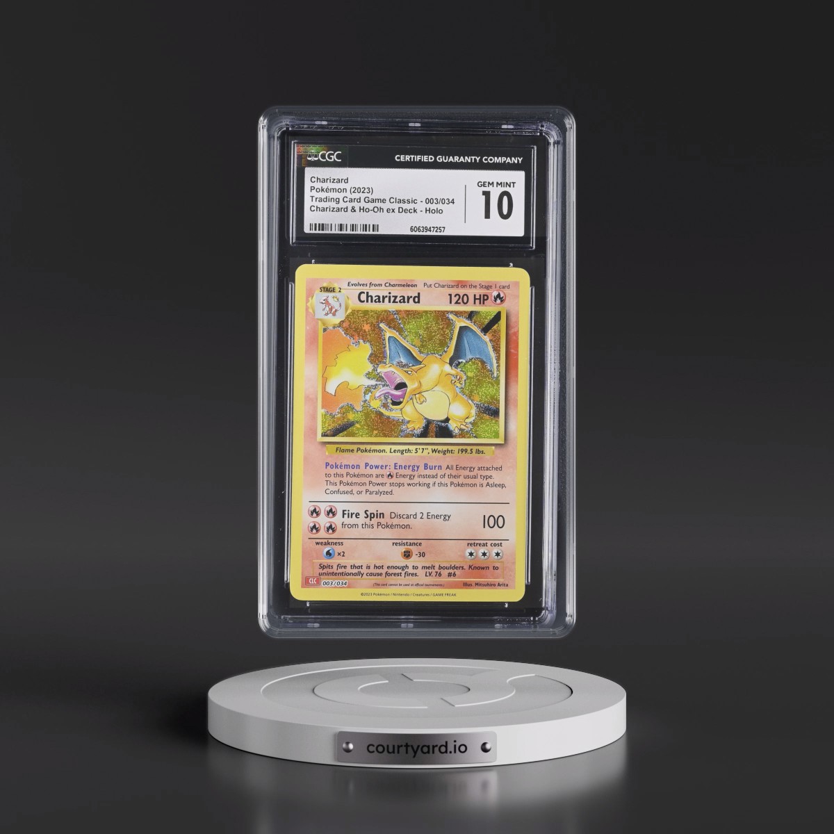 2023 Trading Card Game Classic - CLV, CLC, CLB #003/034 Charizard - Charizard & Ho-Oh ex Deck - CLC Holo (CGC 10 GEM MINT)