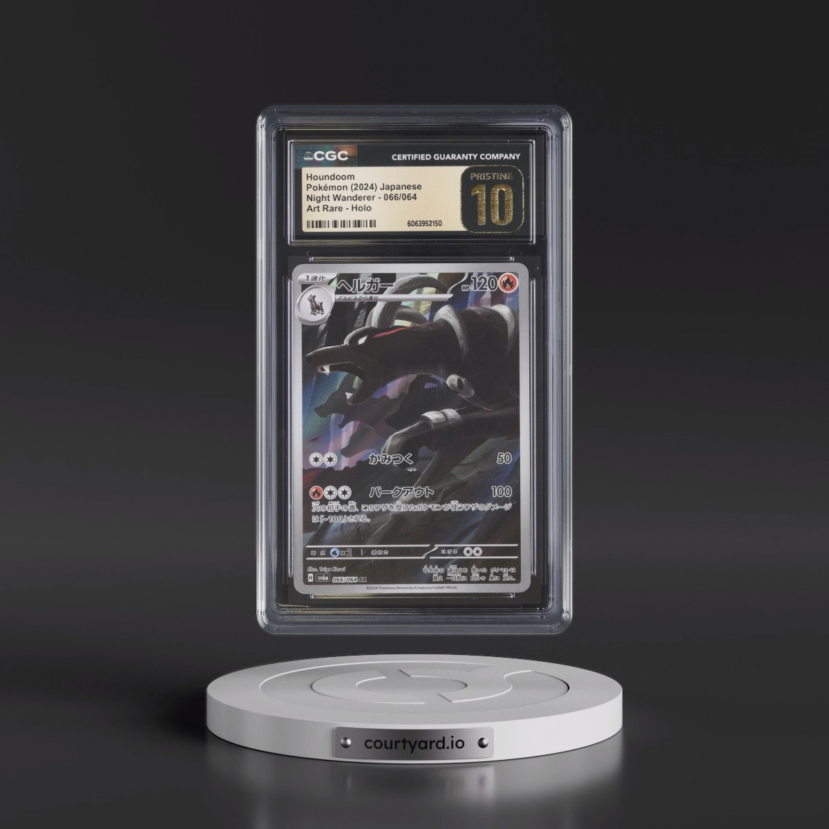 2024 Night Wanderer #066/064 Houndoom - Art Rare (CGC 10 PRISTINE)