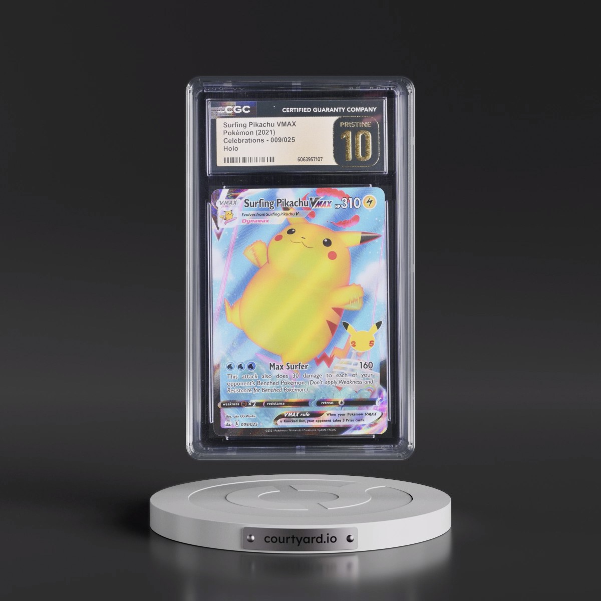 2021 Celebrations #009/025 Surfing Pikachu VMAX - Holo (CGC 10 PRISTINE)