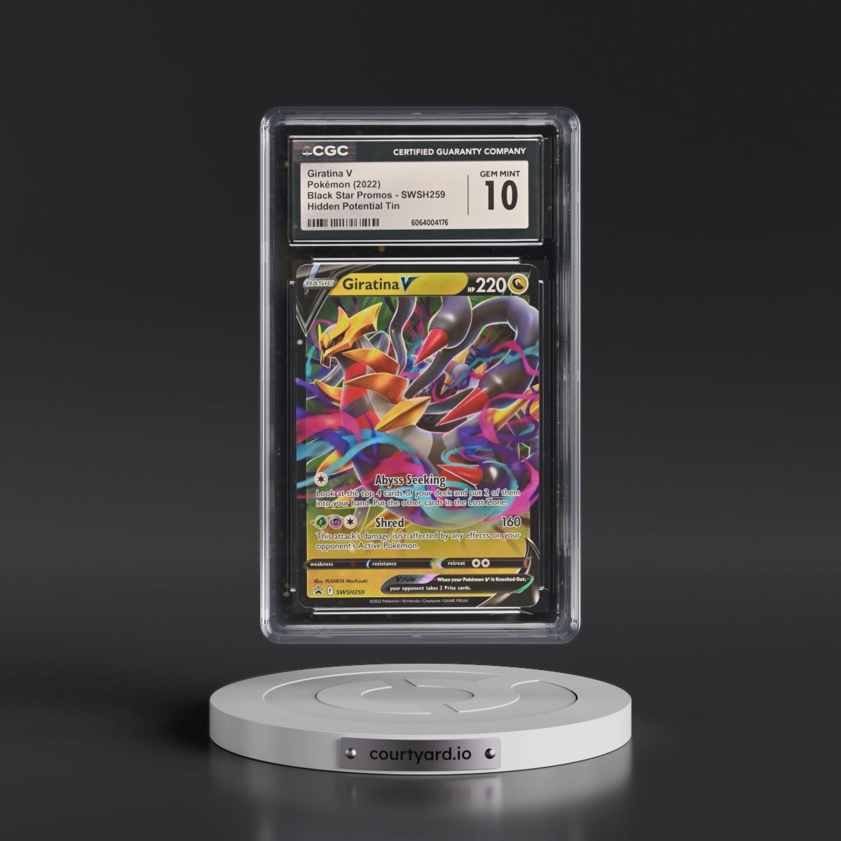 2017 Black Star Promos - Sword & Shield #SWSH259 Giratina V - Holo Hidden Potential Tin (CGC 10 GEM MINT)