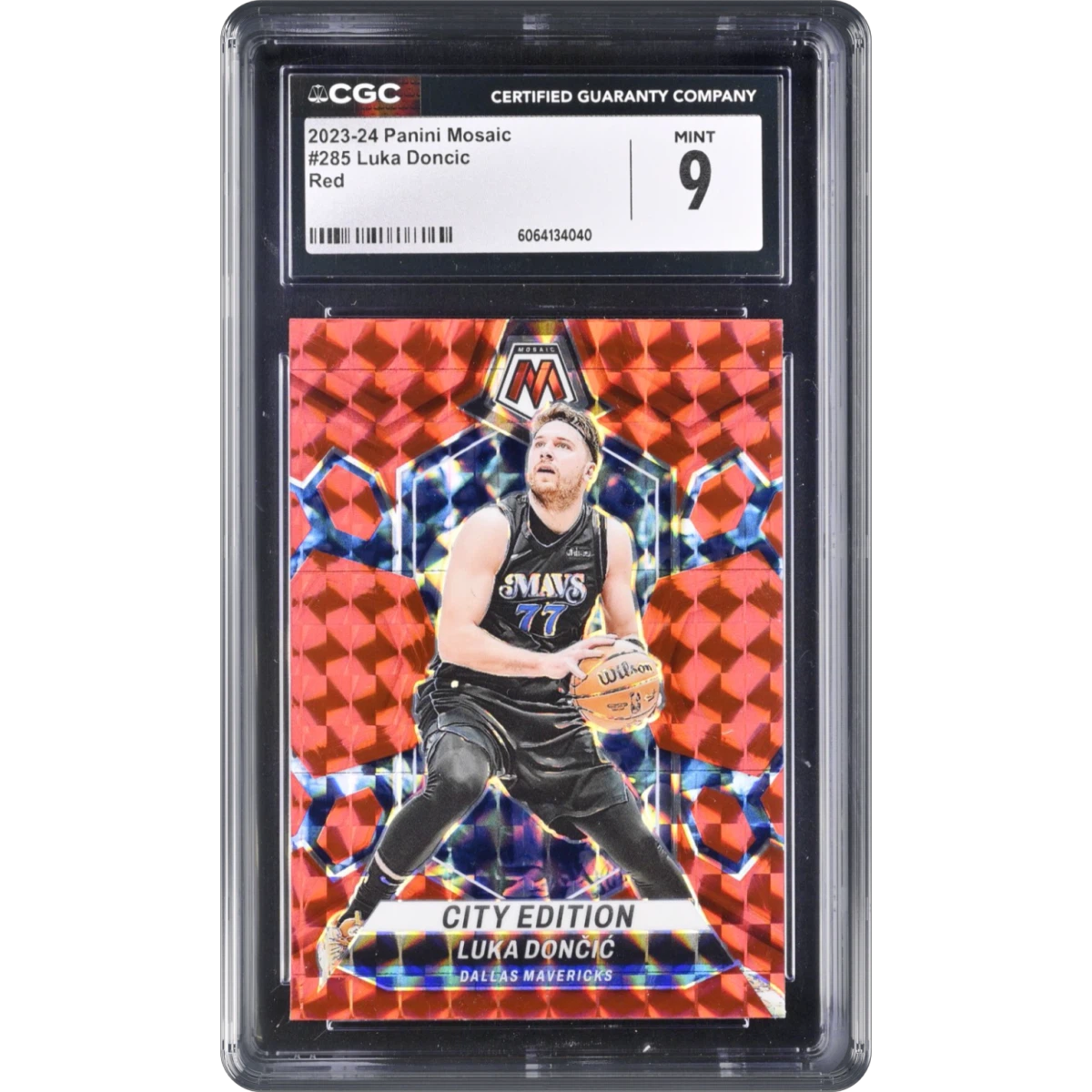 2023 Panini Mosaic #285 Luka Doncic - Red (CGC 9 MINT)