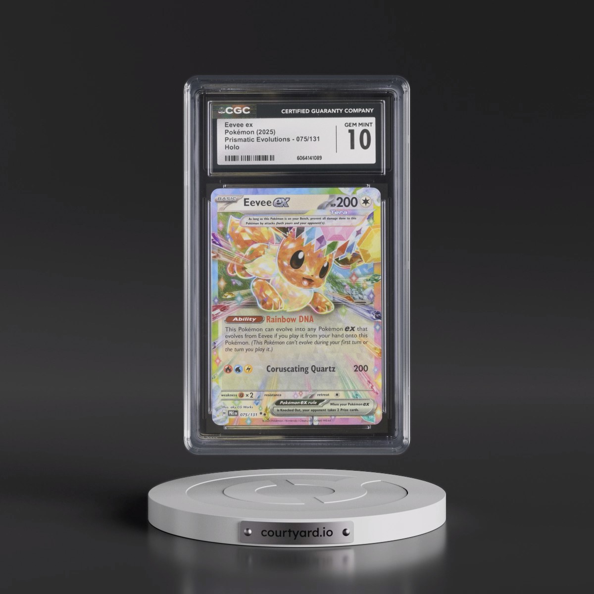 2024 Prismatic Evolutions - PRE EN #075/131 Eevee ex - Holo (CGC 10 GEM MINT)