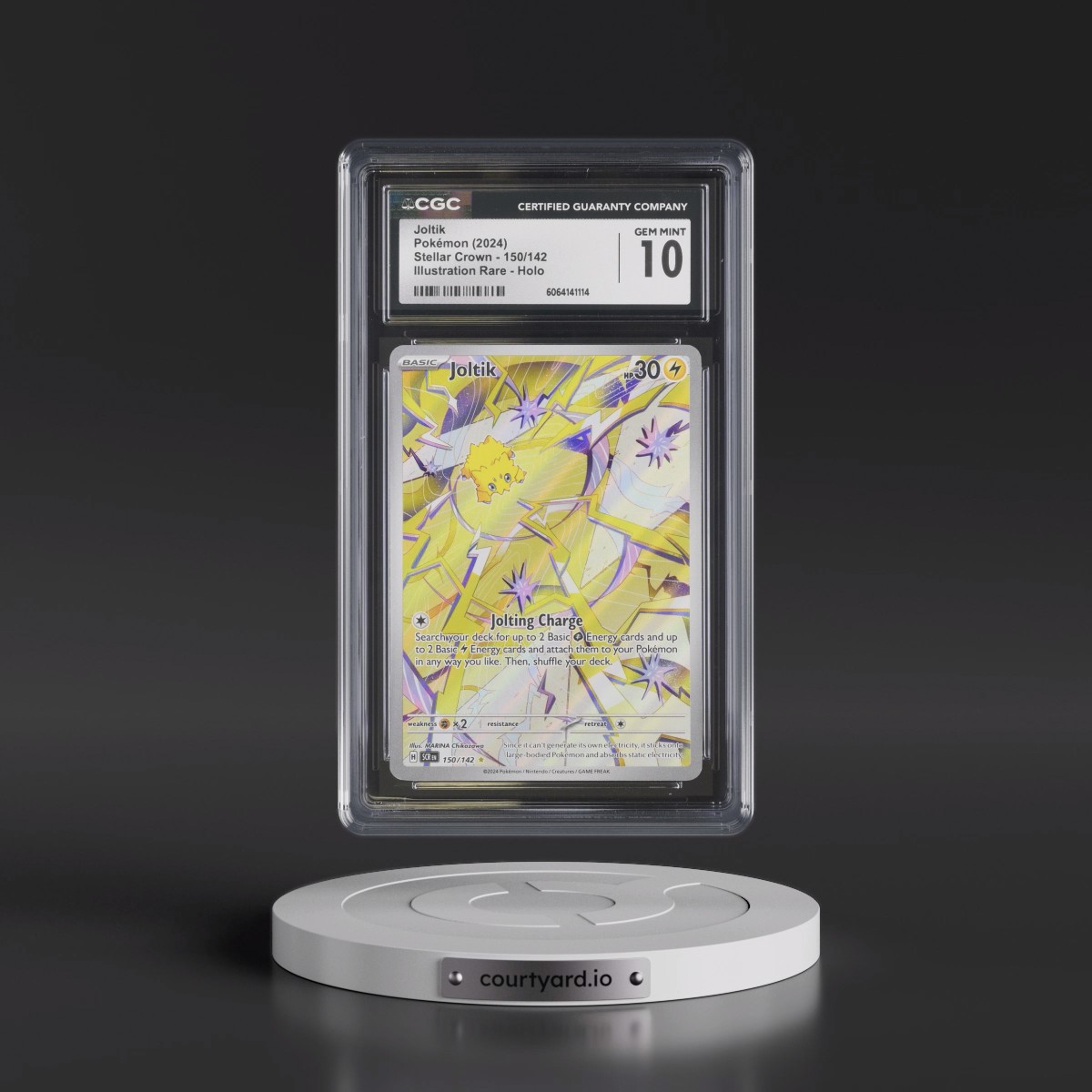 2024 Stellar Crown - SCR EN Joltik - Illustration Rare Holo #150/142 CGC 10