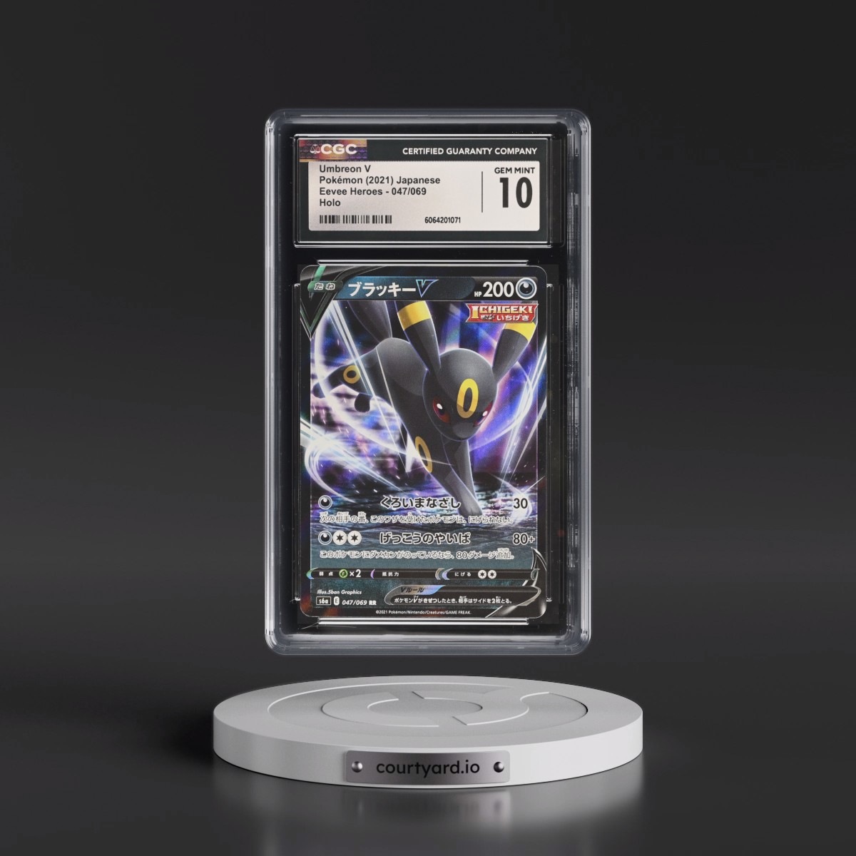 2021 Eevee Heroes #047/069 Umbreon V - Holo (CGC 10 GEM MINT)