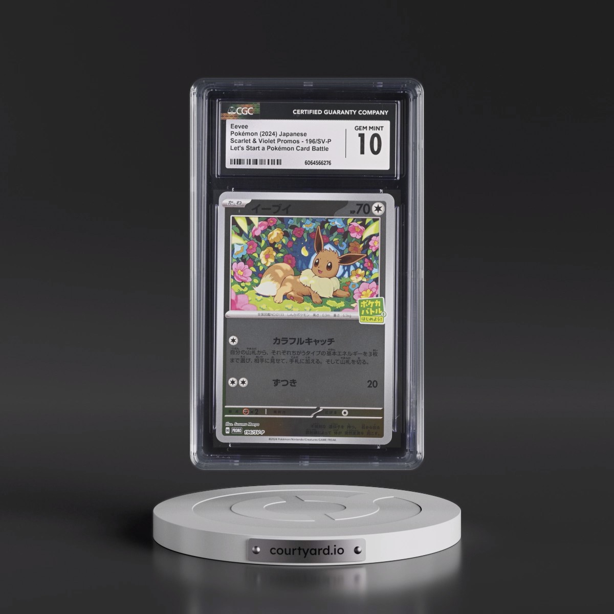 2022 Scarlet & Violet Promos #196/SV-P Eevee - Reverse Holo Let's Start a Pokémon Card Battle () (CGC 10 GEM MINT)
