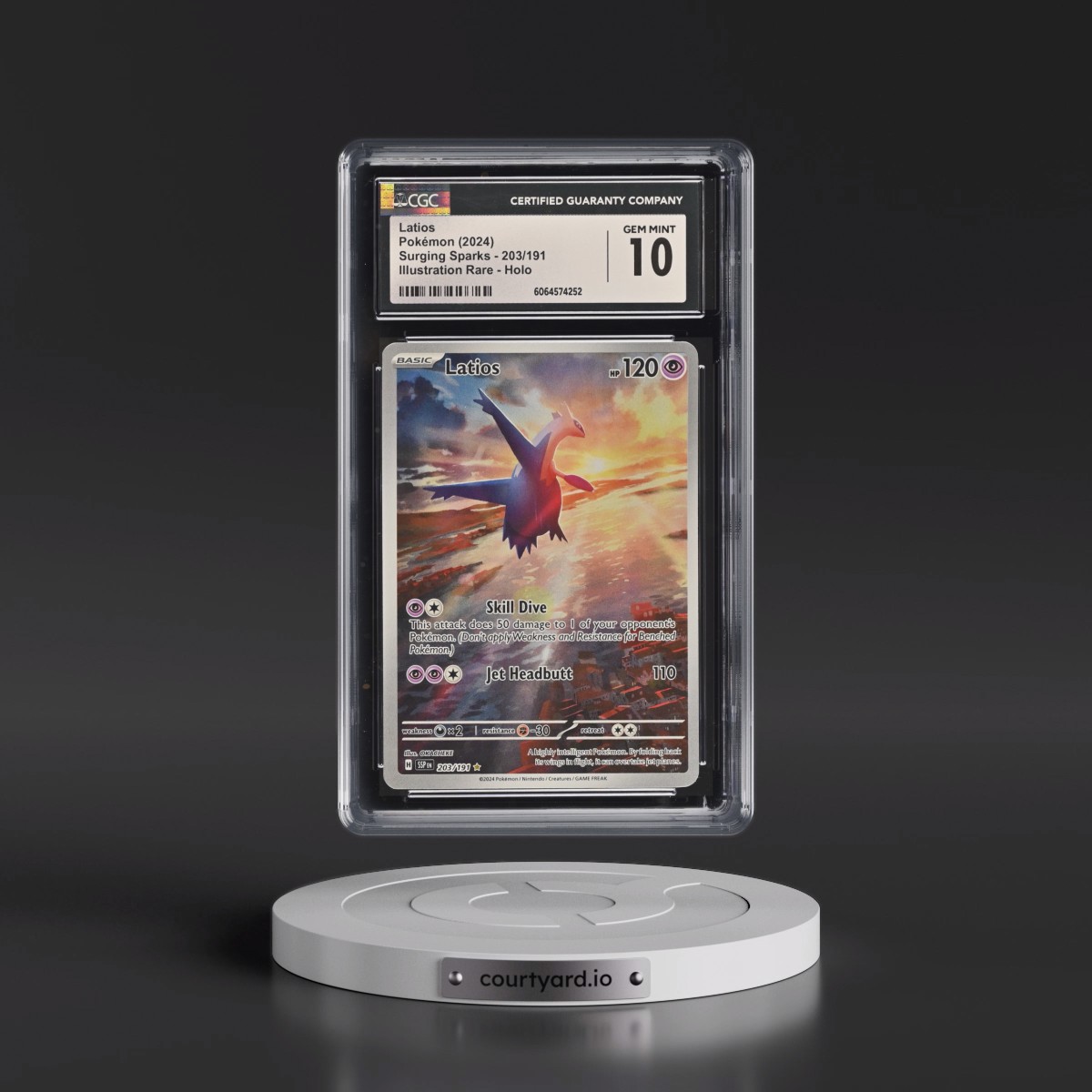 2024 Surging Sparks - SSP EN #203/191 Latios - Illustration Rare Holo (CGC 10 GEM MINT)
