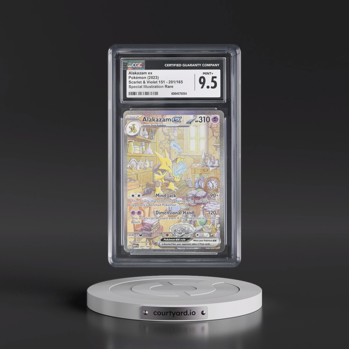 2023 Scarlet & Violet 151 - MEW EN Alakazam ex - Special Illustration Rare (Holo) #201/165 CGC 9.5
