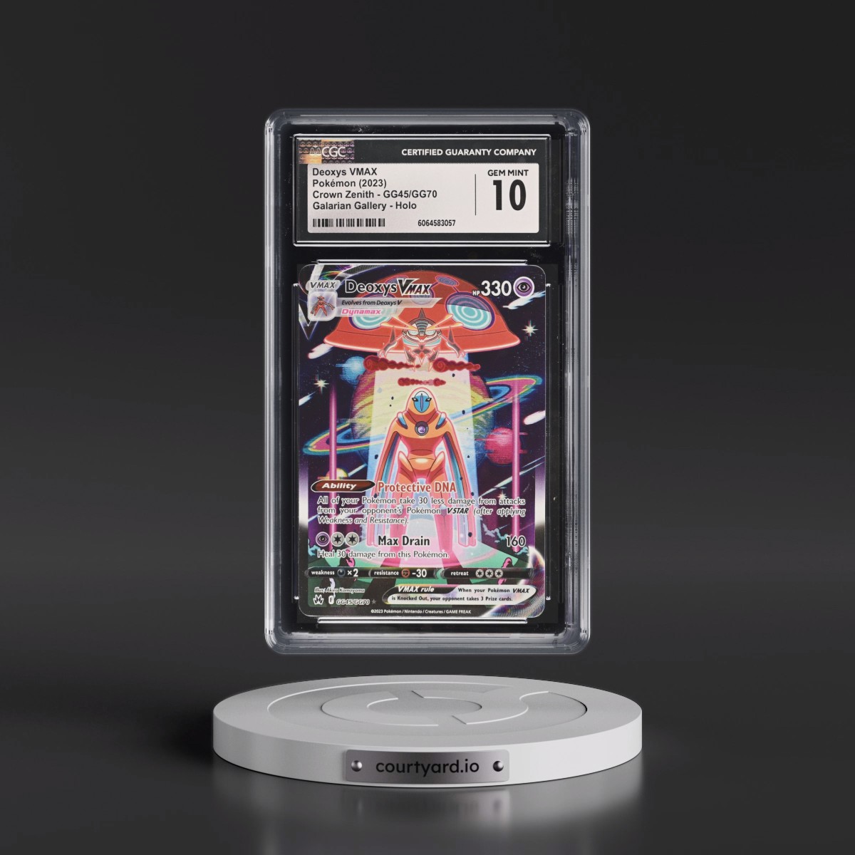 2023 Crown Zenith #GG45/GG70 Deoxys VMAX - Galarian Gallery Holo (CGC 10 GEM MINT)