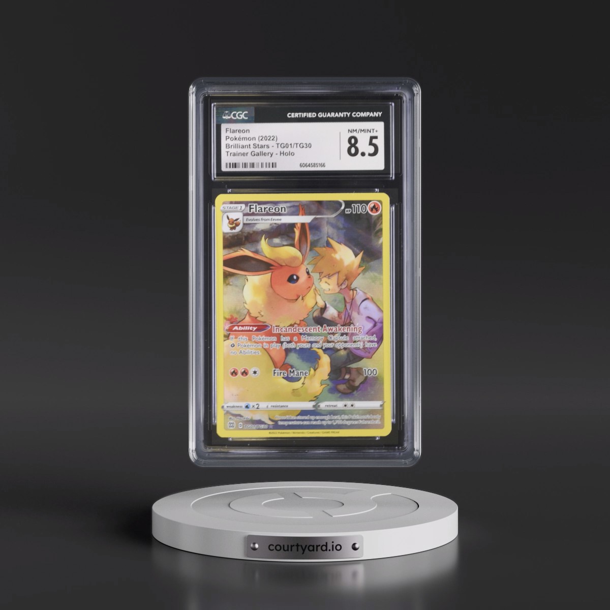 2022 Brilliant Stars #TG01/TG30 Flareon - Trainer Gallery Holo (CGC 8.5 NM-MT+)