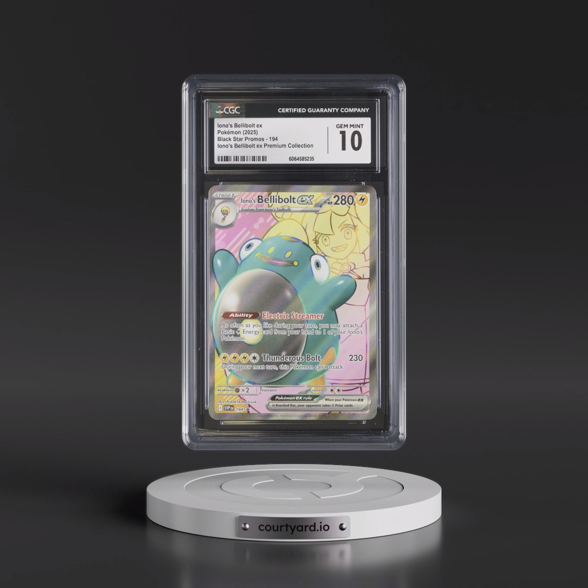 2023 Black Star Promos - Scarlet & Violet SVP EN #194 Iono's Bellibolt ex - Iono's Bellibolt ex Premium Collection (Holo) (CGC 10 GEM MINT)