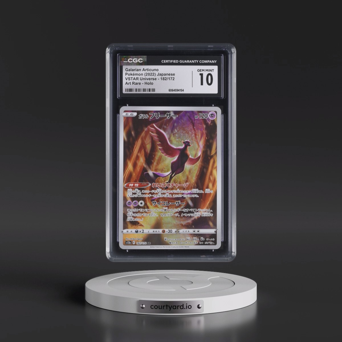 2022 VSTAR Universe #182/172 Galarian Articuno - Art Rare Holo (CGC 10 GEM MINT)