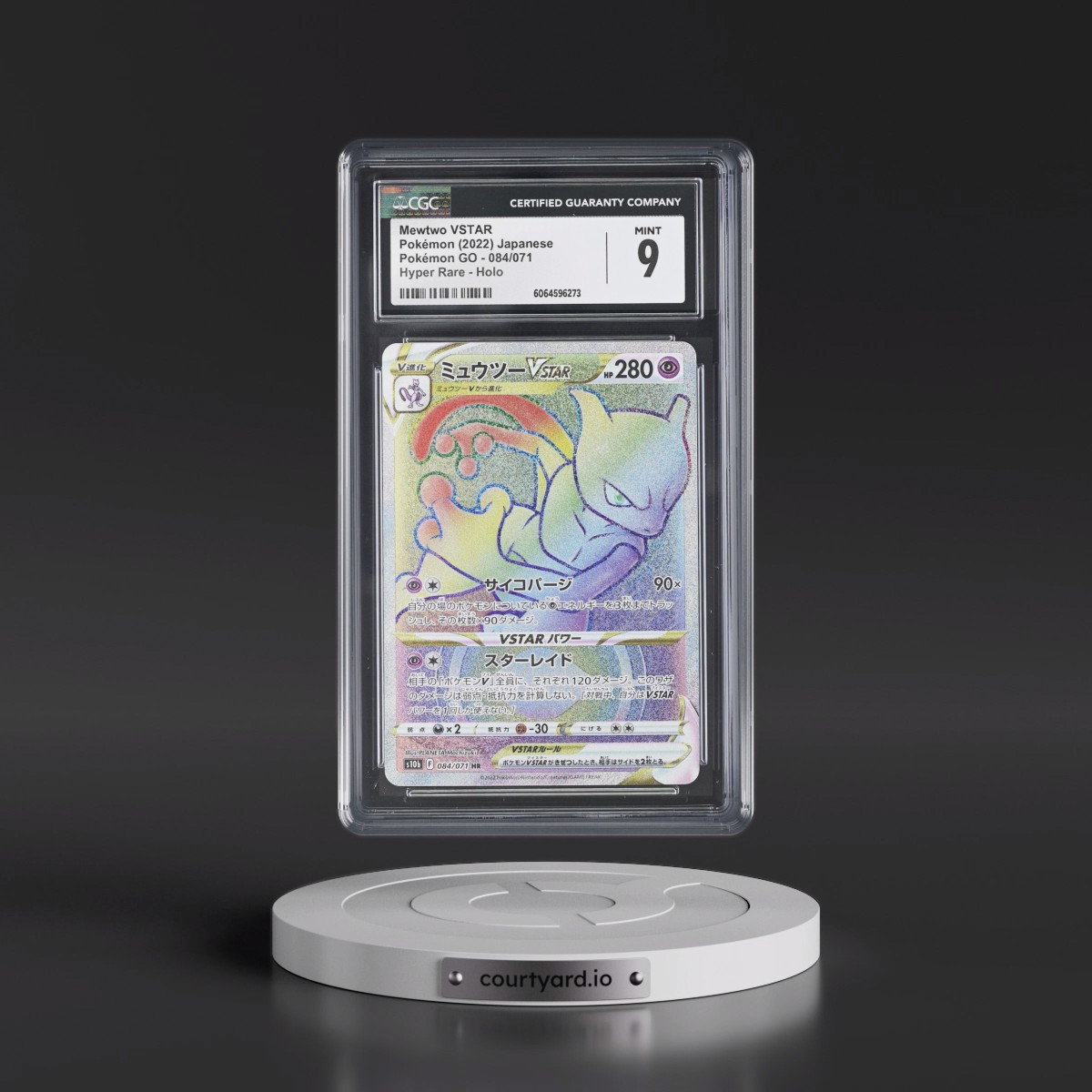 2022 Pokémon GO #084/071 Mewtwo VSTAR - Hyper Rare Holo (CGC 9 MINT)