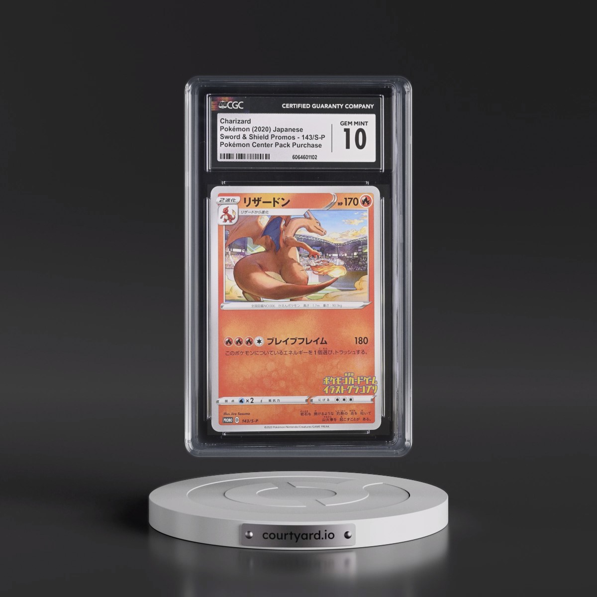 2019 Sword & Shield Promos #143/S-P Charizard - Pokémon Center Pack Purchase (CGC 10 GEM MINT)
