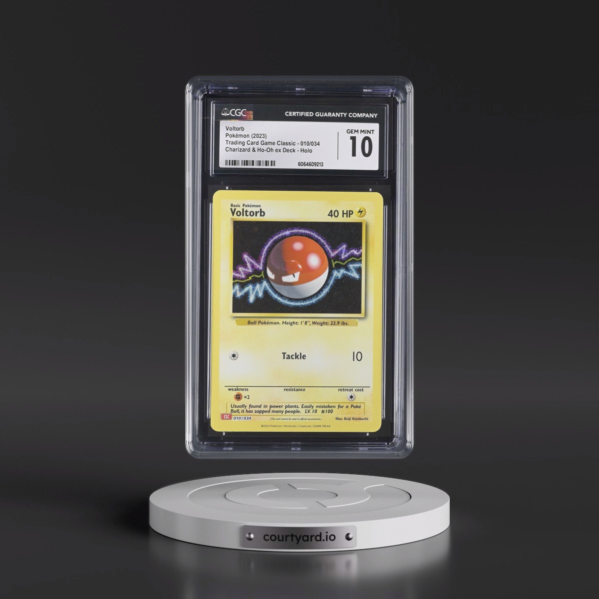 2023 Trading Card Game Classic - CLV, CLC, CLB #010/034 Voltorb - Charizard & Ho-Oh ex Deck - CLC Holo (CGC 10 GEM MINT)