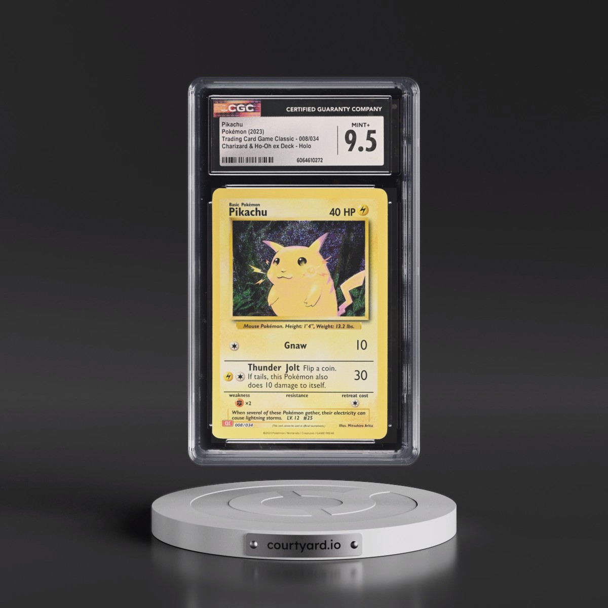 2023 Trading Card Game Classic - CLV, CLC, CLB #008/034 Pikachu - Charizard & Ho-Oh ex Deck - CLC Holo (CGC 9.5 MINT+)